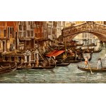 Artista attivo a Venezia, XIX secolo, View of Ponte di Rialto