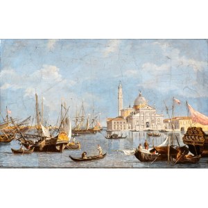 Artista attivo a Venezia, XIX secolo, View of San Giorgio Maggiore from the Bacino di San Marco