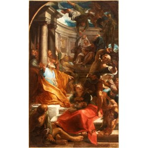 Pompeo Batoni (seguace di) (Lucca 1708 - Roma 1787), The Fall of Simon Magnus