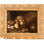 Artista lombardo, XVII secolo, Still life of fruit in a basket
