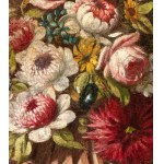 Artista attivo a Napoli, Still life of flowers and fruits in a garden