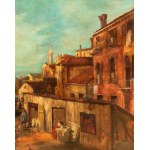 Artista attivo in Italia, XIX secolo, Fantasy view of Venice with the Column of Saint Theodore