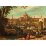 Artista attivo in Italia, XIX secolo, Fantasy view of Venice with the Column of Saint Theodore