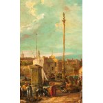 Artista attivo in Italia, XIX secolo, Fantasy view of Venice with the Column of Saint Theodore