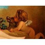Artista francese XVIII - XIX secolo, Venus and Cupid