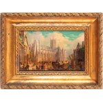 Artista inglese, XIX secolo, Canterbury Cathedral seen from the south-west
