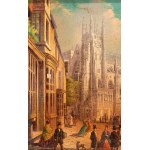 Artista inglese, XIX secolo, Canterbury Cathedral seen from the south-west