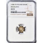Bolesław II the Bold, 1058–1079, Denarius, royal type, letter Z behind the head