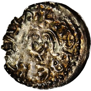 RRR-, Władysław Odonic 1207–1239, Denarius, Gniezno, St. Adalbert, ADLBERTVS+