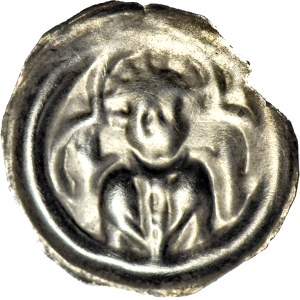 RR-, Leszek Biały 1194-1227, Kraków, Brakteat, Popiersie świętego Szczepana