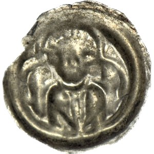 RR-, Leszek Biały 1194-1227, Kraków, Brakteat, Popiersie świętego Szczepana