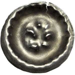 RR-, Western Pomerania, Dymin, Brakteate with a lily, 13th–14th century
