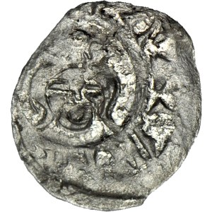 R-, Kazimierz III Wielki 1333-1370, Denar portretowy koronny