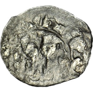 R-, Kazimierz III Wielki 1333-1370, Denar portretowy koronny