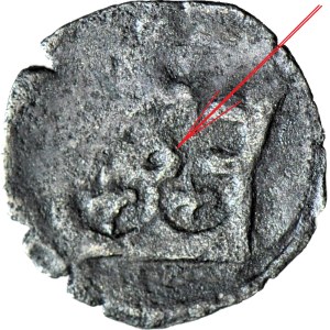 RR-, Władysław Jagiełło, 1386–1434, denarius, circle on the crown, lily, cross