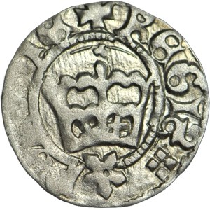 Jan I Olbracht 1492-1501, demi-groat de la Couronne, en bon état