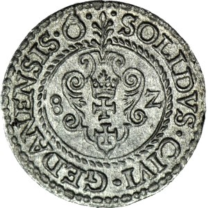Stefan Batory, Szeląg 1582, Gdańsk, beautiful