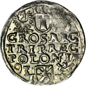 Zygmunt III Waza, Trojak 1593, Poznań, piękny