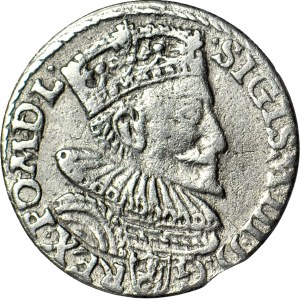 R-, Sigismund III Vasa, Trojak 1594, Malbork, open ring