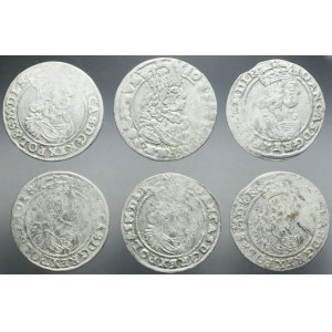 Jan Kazimierz, Set of six crown six-pence coins