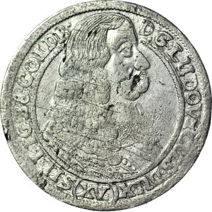 Silesia, Louis IV of Legnica, 15 kreuzers, 1663, Brzeg, Broad bust, GOLDB: