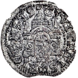RR-, Free City of Riga, Riga shilling 1577, REVERSED DATE R5
