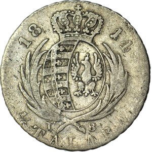 Duchy of Warsaw, 1/6 thaler, 1814 IB, rare denomination