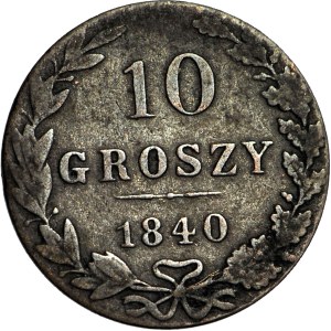 Regno di Polonia, 10 groszy, 1840 MW