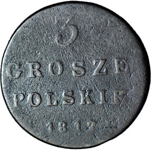 Królestwo Polskie, 3 grosze 1817 IB