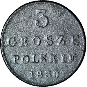 Polské království, 3 groše, 1830, FH