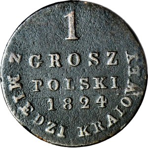Regno di Polonia, 1 grosz 1824 IN RAME NAZIONALE