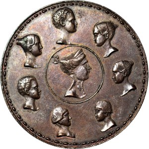 Russian Partition, 10 zlotych = 1 1/2 rubles, 1836, FAMILY RUBLE, bronze copy