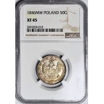 Russian Partition, Nicholas, 50 groszy = 25 kopecks, 1846 MW, beautiful