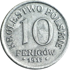 Kingdom of Poland, 10 pfennigs, 1917 FF
