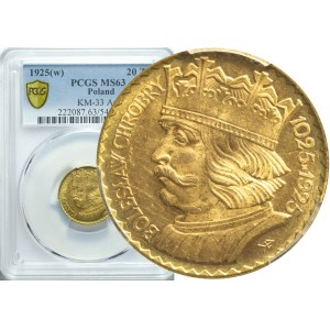 20 zlotych, 1925, Bolesław the Brave, mint