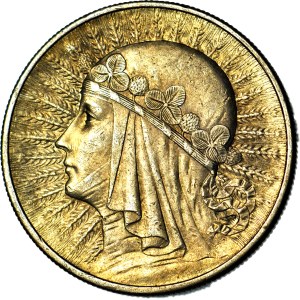 10 zlotych, 1932, Head, London, mint