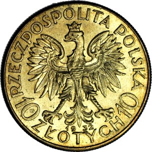 10 zlotych, 1932, Head, London, mint