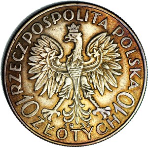 10 zlotych, 1932, Head, London