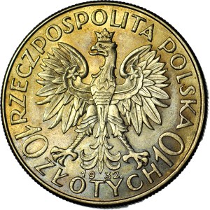 10 złotych 1932, Głowa, Londyn, okołomennicza