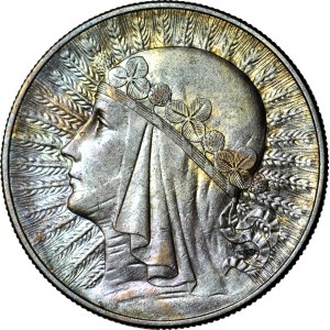 10 zlotych, 1933, Head, near-mint