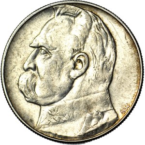 10 zlotych, 1934, Piłsudski, STRZELECKI eagle, very nice