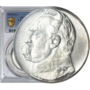 10 zlotych, 1935, Piłsudski, mint proof
