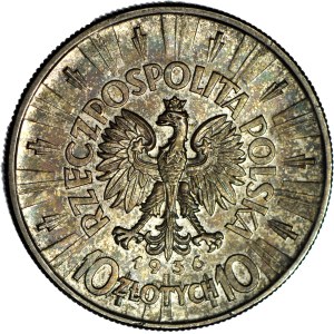 10 zlotych, 1936, Piłsudski, mint proof