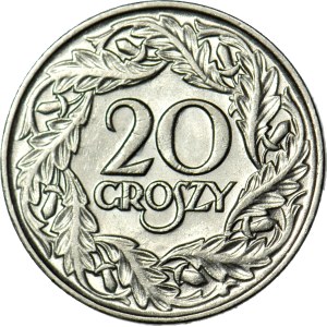 20 groszy, 1923, Le Locle, Type I, mint
