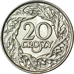 20 groszy 1923, Le Locle?, typ III, mennicze