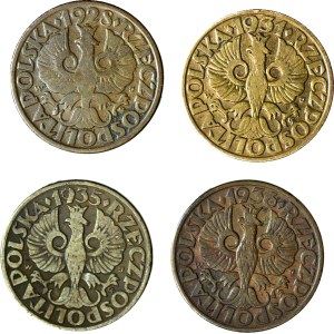 5 groszy 1928, 1931, 1935 i 1936