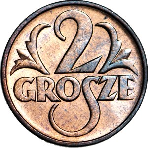 2 grosze, 1938, mint, red