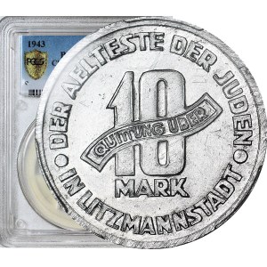 Ghetto, October 10, 1943, Aluminum, unmarked variant, mint condition