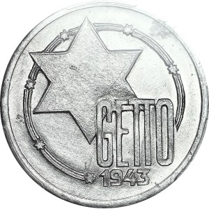 Ghetto, October 10, 1943, Aluminum, unmarked variant, mint condition