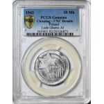 Ghetto, October 10, 1943, Aluminum, unmarked variant, mint condition